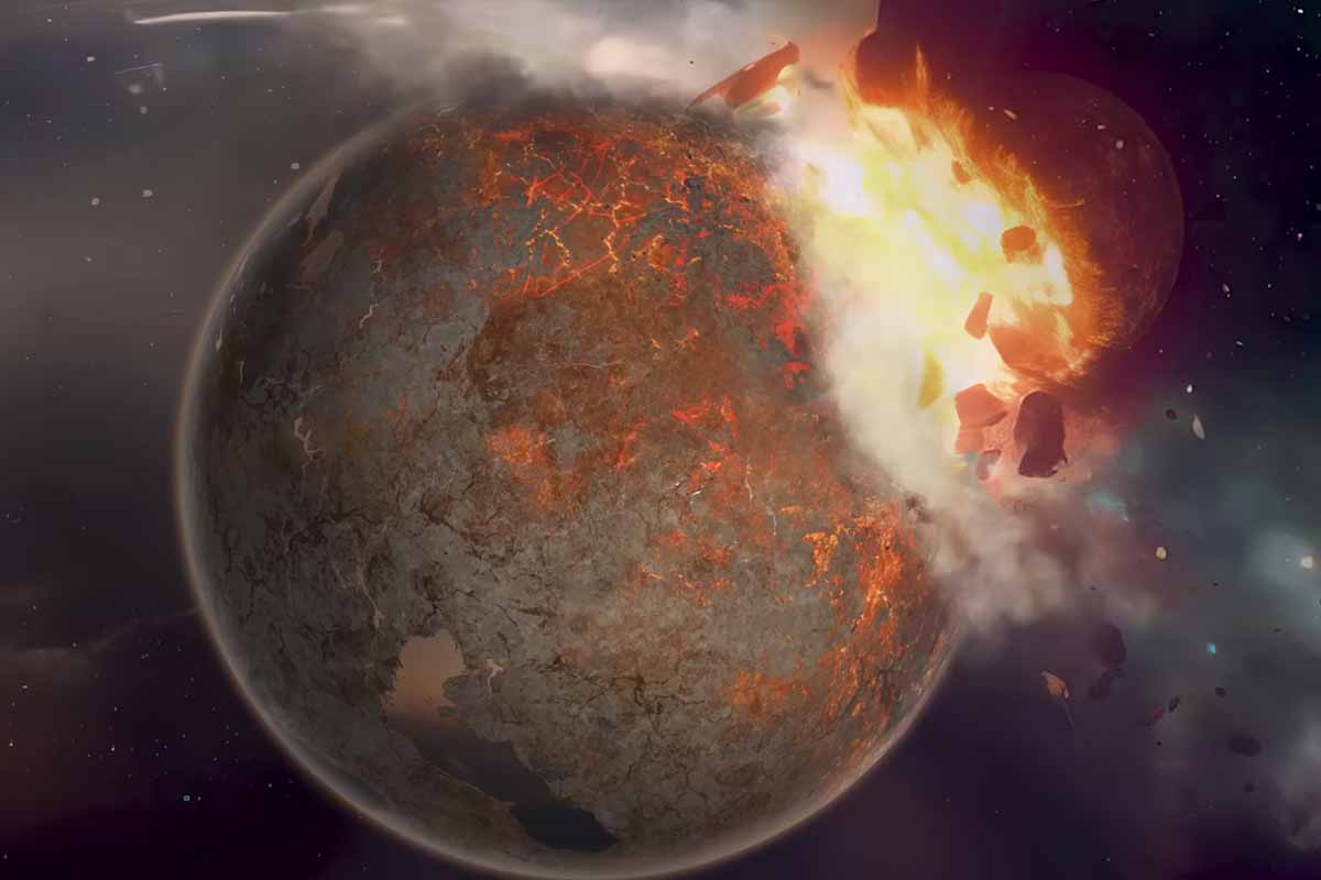 La Terre serait entrée en collision avec une autre planète appelée Théia il y a 4,5 milliards d'années.