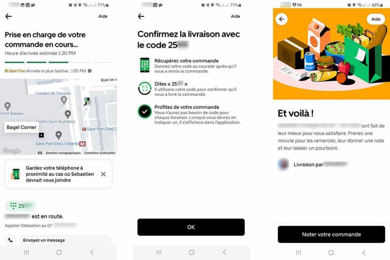 Les quatre derniers chiffres de votre numéro de téléphone portable servent de « code PIN » pour confirmer la livraison de la commande.