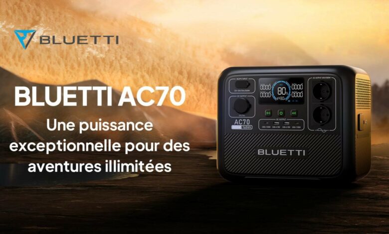 BLUETTI conquiert encore une fois l’Europe avec sa centrale électrique portable AC70