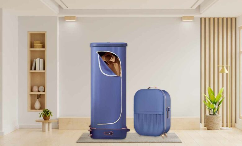 Une cabine à repasser automatique.