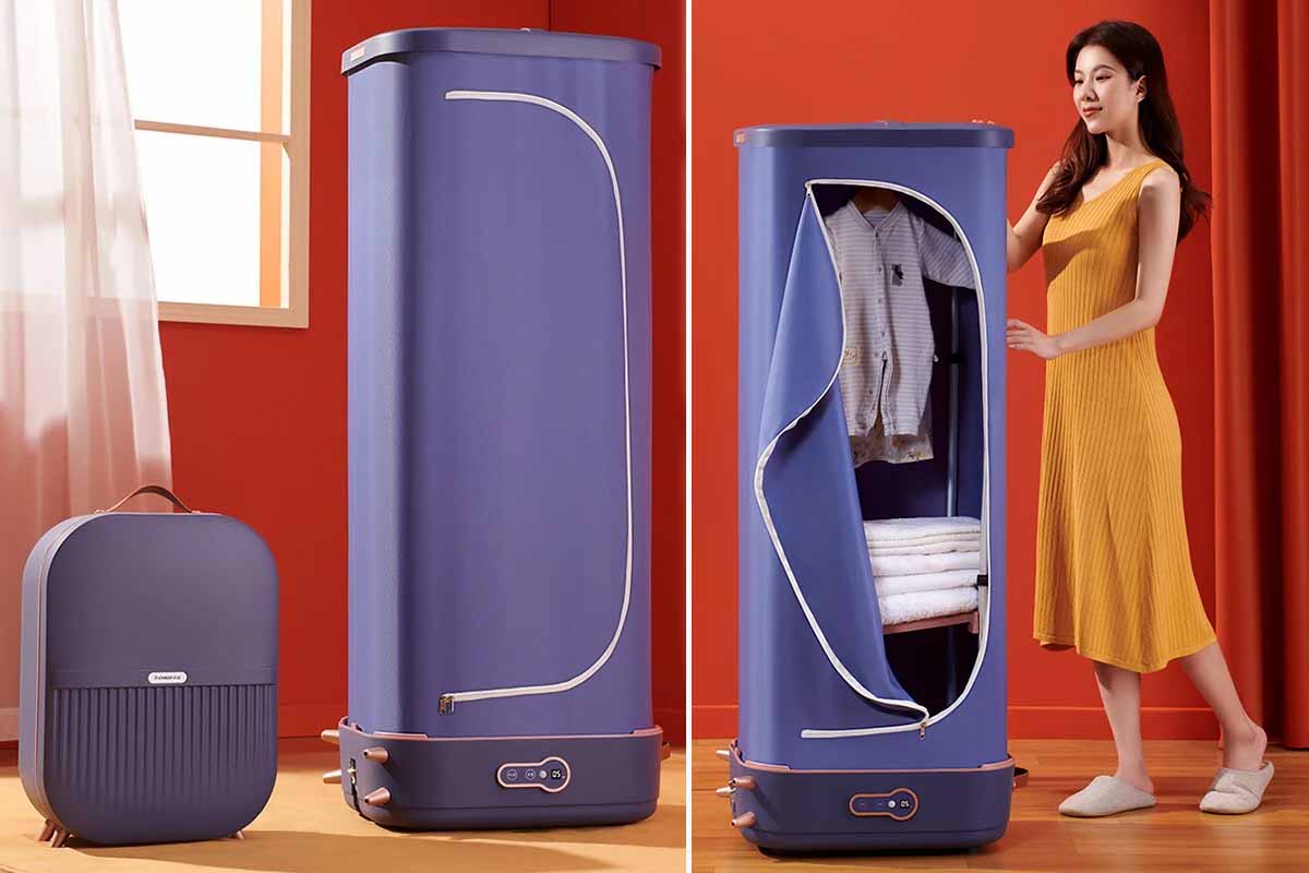 Yunlinli dévoile une cabine portable et pliable qui repasse automatiquement  le linge - NeozOne