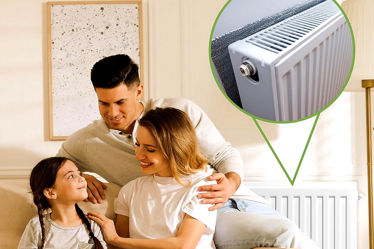 Les réflecteurs de radiateurs évitent les déperditions de chaleur par les murs.