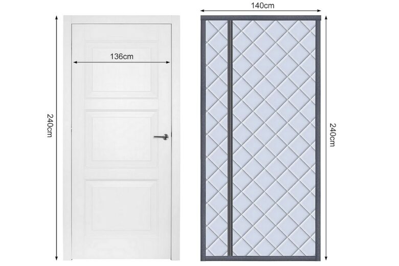 Rideau de Porte à Isolation Thermique magnétique, Couverture insonorisée,  barrière isolée magnétique, Isolation Contre Le Froid, Porte moustiquaire