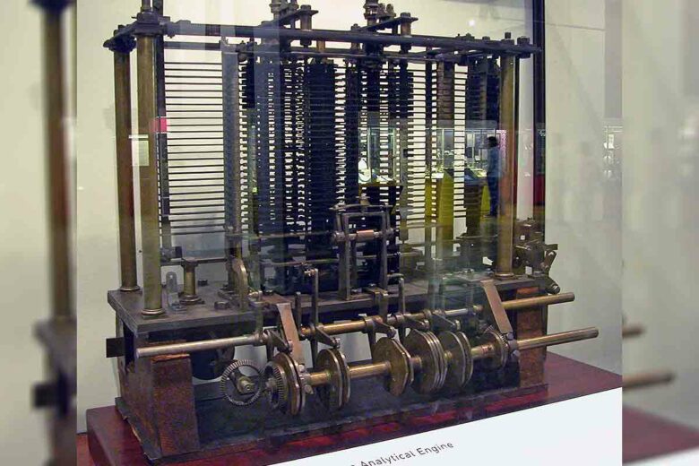 Machine Analytique de Charles Babbage, exposée au Science Museum de Londres (Mai 2009).