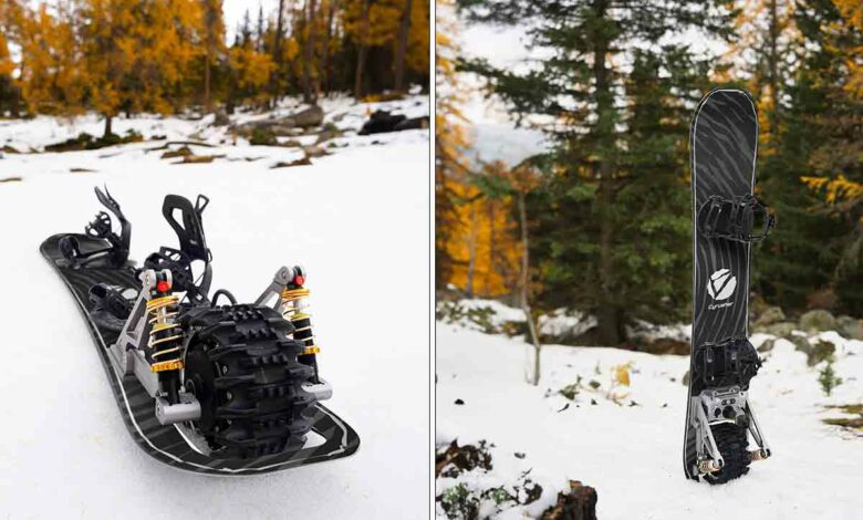 Voici le Cyrusher Ripple, un snowboard électrique.