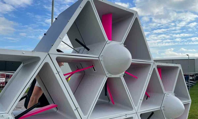 L'éolienne en nid d'abeille de Katrick Technologies.