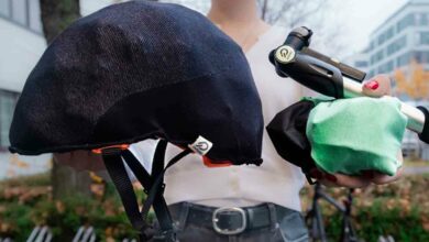 Le casque gonflable Inflabi est actuellement en campagne de crowdfunding.