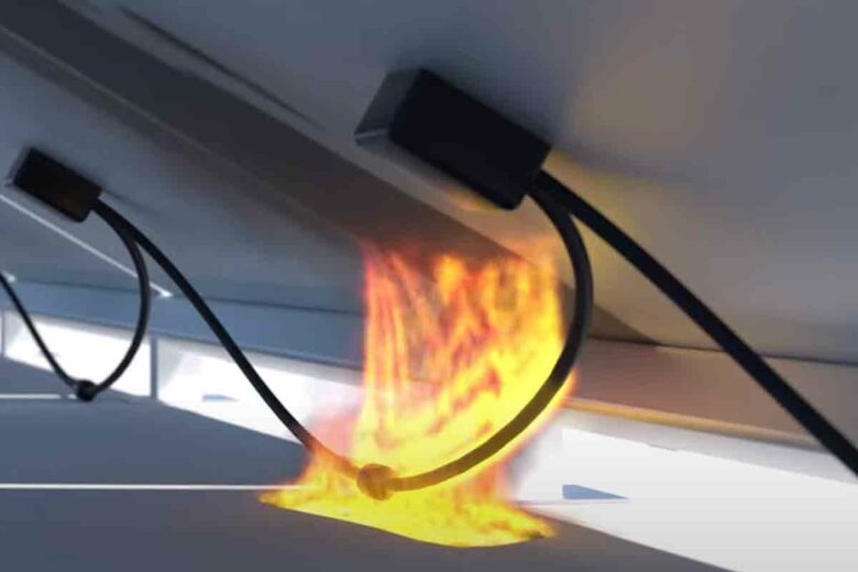 Un incendie peut rapidement être maitrisé grâce au système PVProtect.