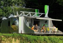 La sCarabane, une tiny-house futuriste proposant tout le confort moderne.