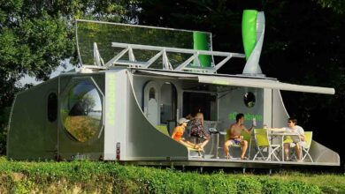 La sCarabane, une tiny-house futuriste proposant tout le confort moderne.