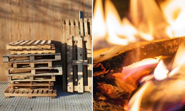 Il est possible d'utiliser certaines palettes comme bois de chauffage.