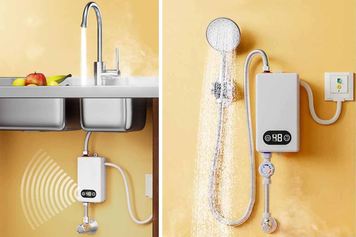 Robinet Chauffe eau Instantané Electrique 3kW pour un Lave-mains