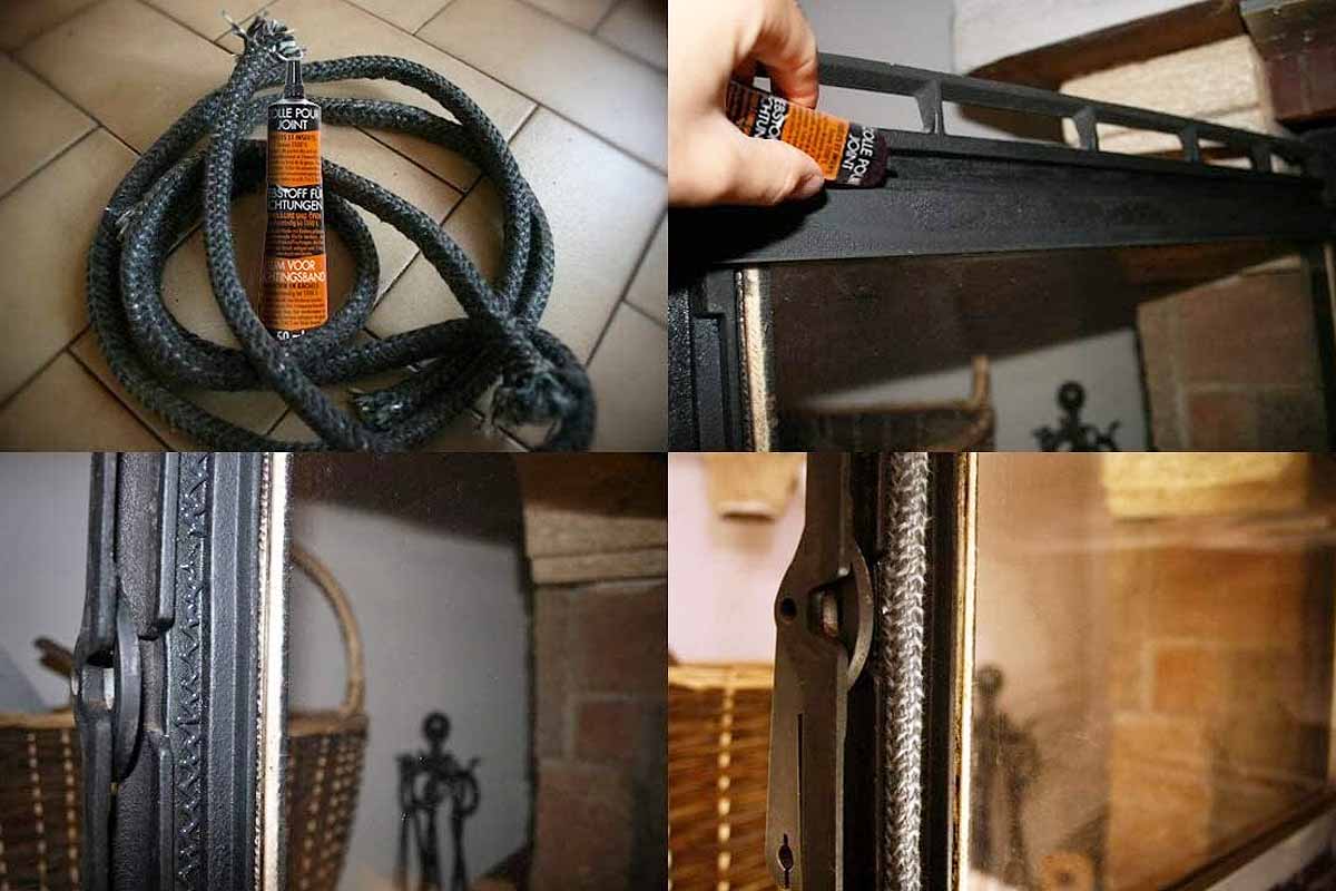 Pyrofeu : Joints - POUR PORTES DE FOYERS & D'INSERTS NOIR PLATS