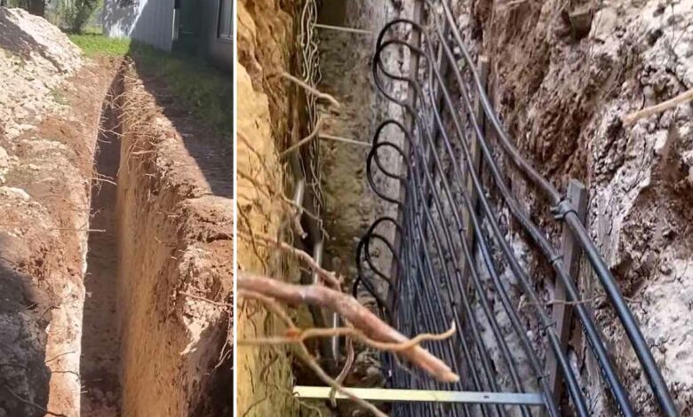 Chauffer un bâtiment avec un mur géothermique nécessite la réalisation d'une tranchée.