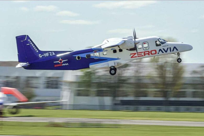 Un vol d'essai d'un avion de transport alimenté à l'hydrogène.