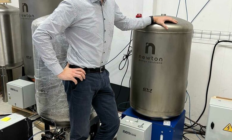 Le système de stockage d'énergie thermique Nestore proposé par Newton Energy dans la version 214 l.