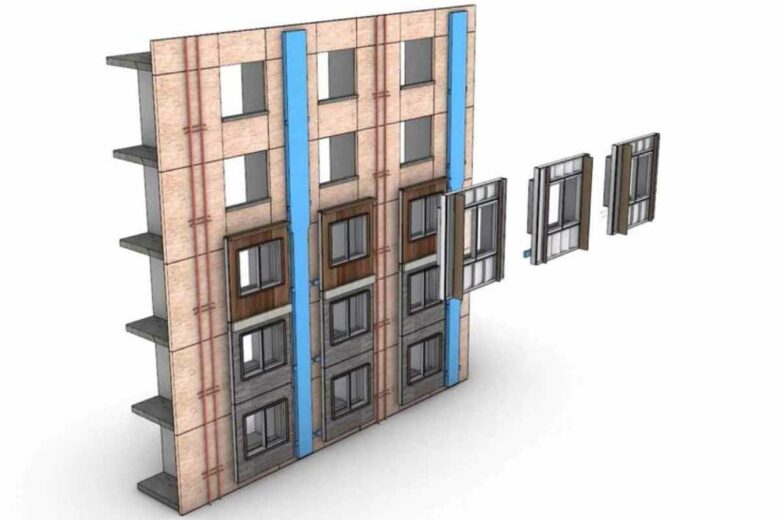 Les panneaux intègrent l'isolation, le chauffage, le refroidissement et la ventilation, et peuvent être installés sans déplacer les locataires.