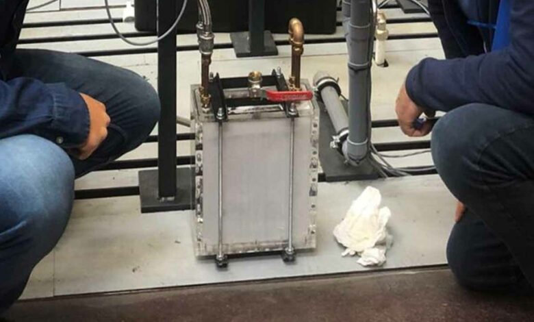 La batterie de stockage (prototype) thermique Destore.