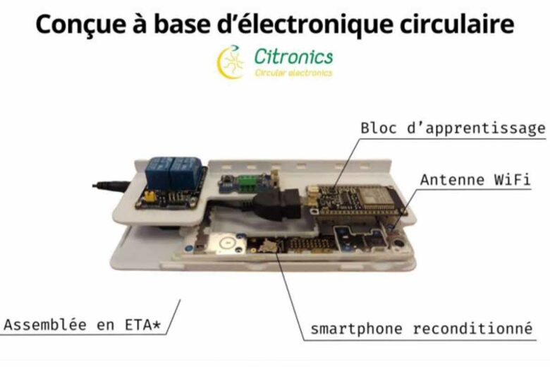 Le boitier de contrôle est composé de matériaux recyclés.