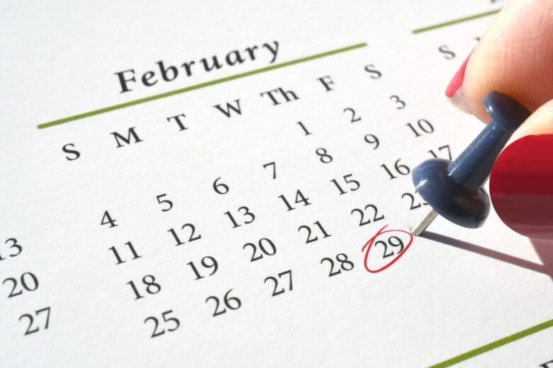 Le 29 février est un jour qui existe une fois tous les 4 ans lors des années bissextiles.