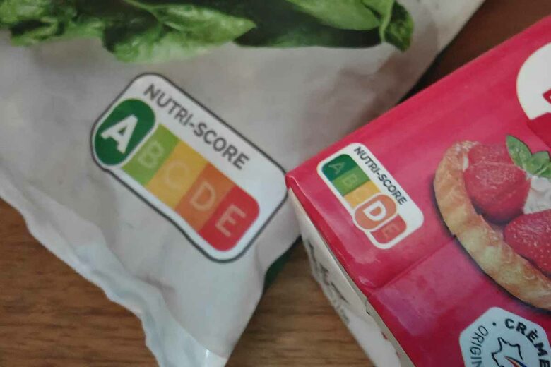 Une échelle de A à D sur les aliments, pour le moment facultative. 