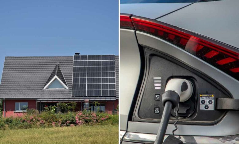 Une étude démontre que les propriétaires de véhicule électriques sont plus enclins à posséder des panneaux photovoltaïques chez eux.