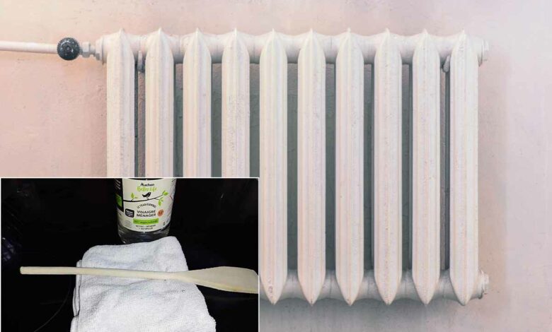Nettoyer ses radiateurs en fonte avec un chiffon microfibre et une spatule en bois.
