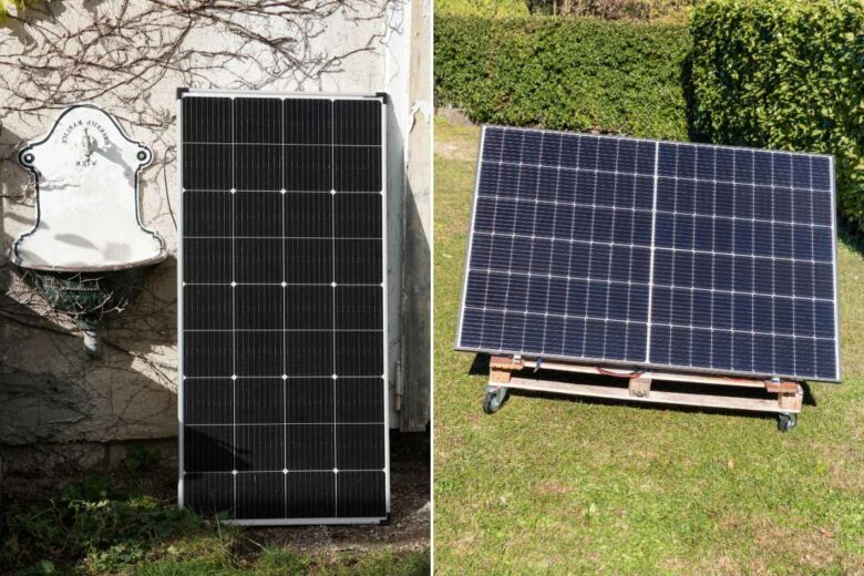 Des panneaux solaires prêts à brancher pour produire de l'électricité.