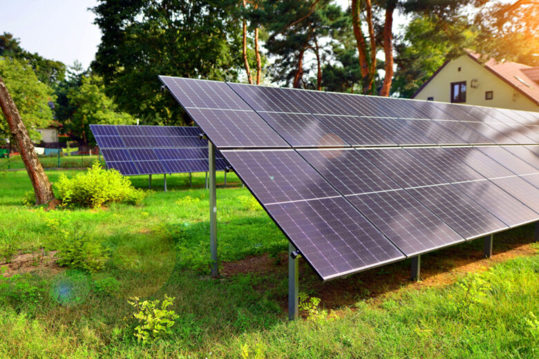 Une installation solaire dans son jardin.