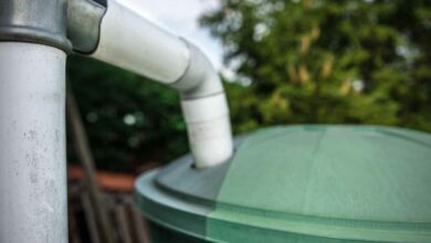 Installer un récupérateur d'eau de pluie vous permet d'économiser de l'eau sanitaire potable.