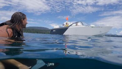 Le bateau Arc Sport est doté d'un moteur électrique de 570 ch et d'une batterie de 226 KWh.