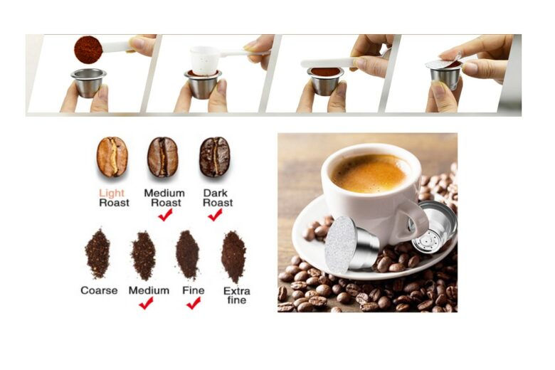 Quatre étapes simples pour un succulent café. 