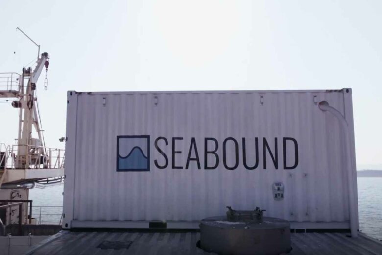 Le système de récupération de carbone de Seabound tient dans quelques containers maritimes.