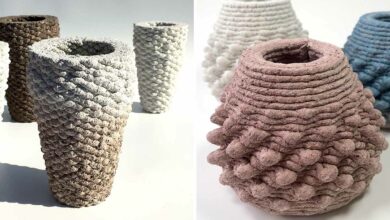 Des vases de biomatériaux en impression 3D.