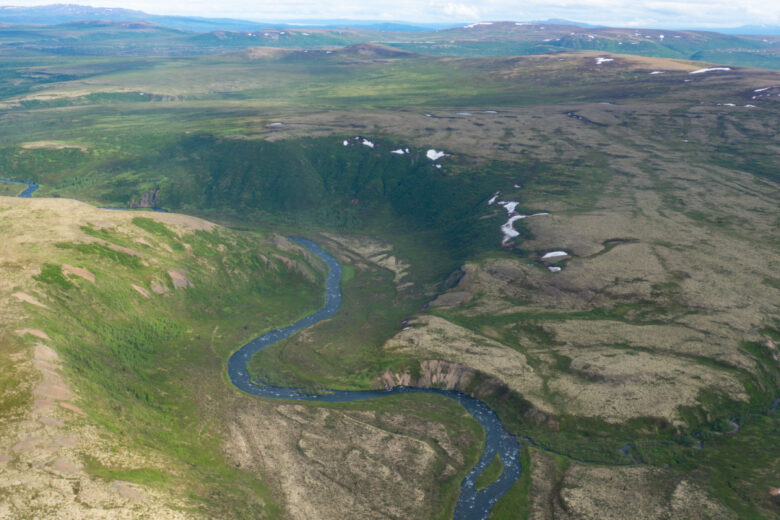 La rivière Iliamna dans le sud-ouest de l'Alaska.