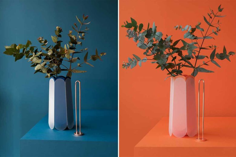 Différents coloris existent pour ces pots en origami.