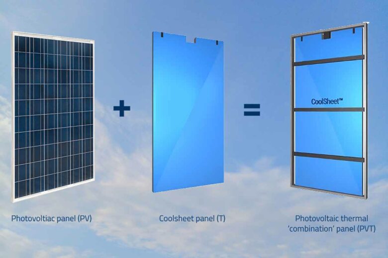 Le Coolsheet se fixe à l'arrière des panneaux solaires et absorbe la chaleur pour leur procurer un meilleur rendement. Cette solution permet également de chauffer de l'eau.