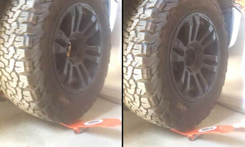 Le TRAC Jack peut soulever des roues de plus de 60 kg.