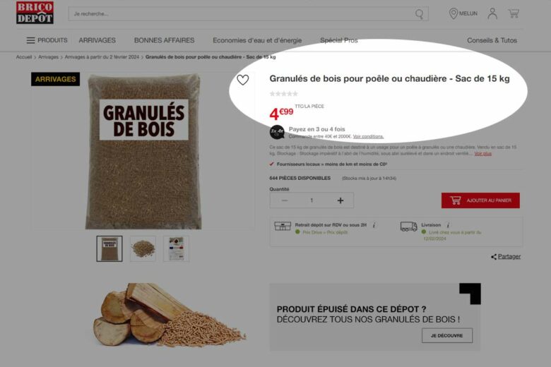 Granulés de bois pour poêle ou chaudière - Sac de 15 kg