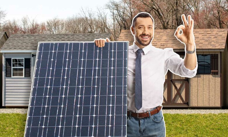 Si vous installiez des panneaux solaires sur le toit de votre abri de jardin ? Photo d'illustration non contractuelle. Crédit : Shutterstock