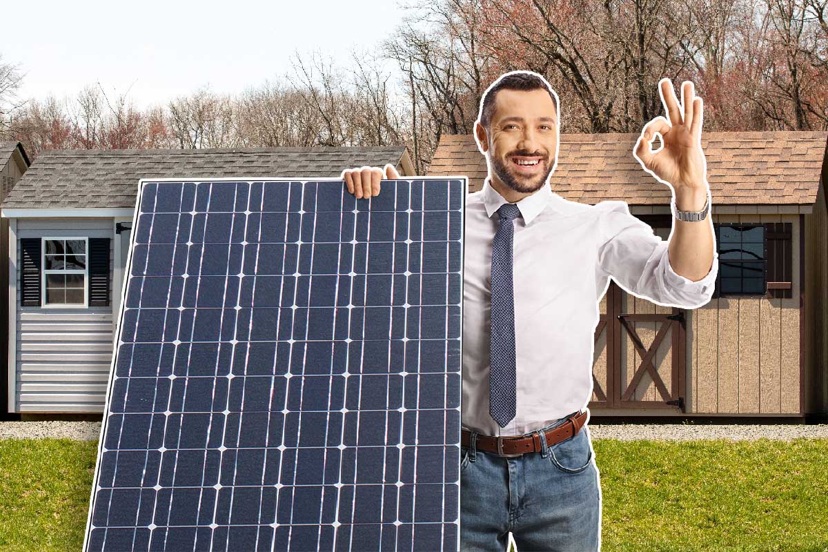Si vous installiez des panneaux solaires sur le toit de votre abri de jardin ? Photo d'illustration non contractuelle. Crédit : Shutterstock
