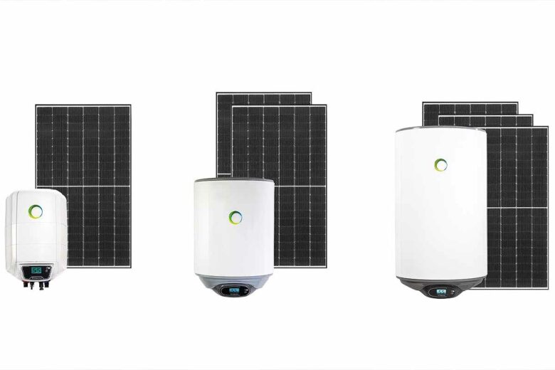 Cette gamme de chauffe-eau photovoltaïque de Fothermo se décline en 10 l, 50 l et 80 l.