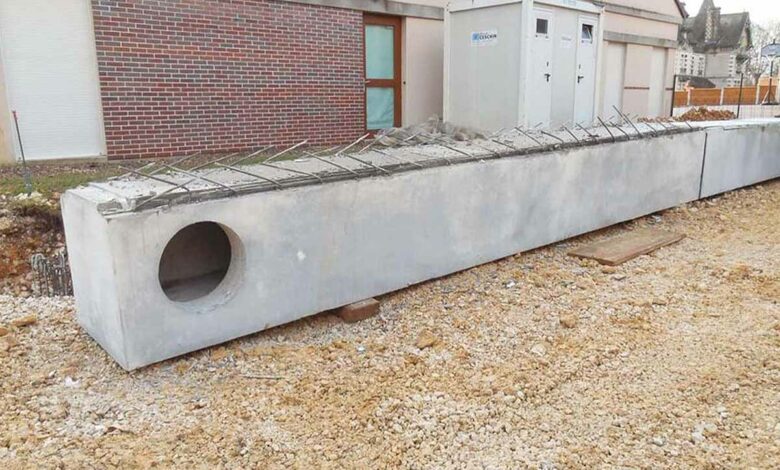 Des fondations en béton servant de chauffage et climatisation grâce à la géothermie, tel un puits Canadien.