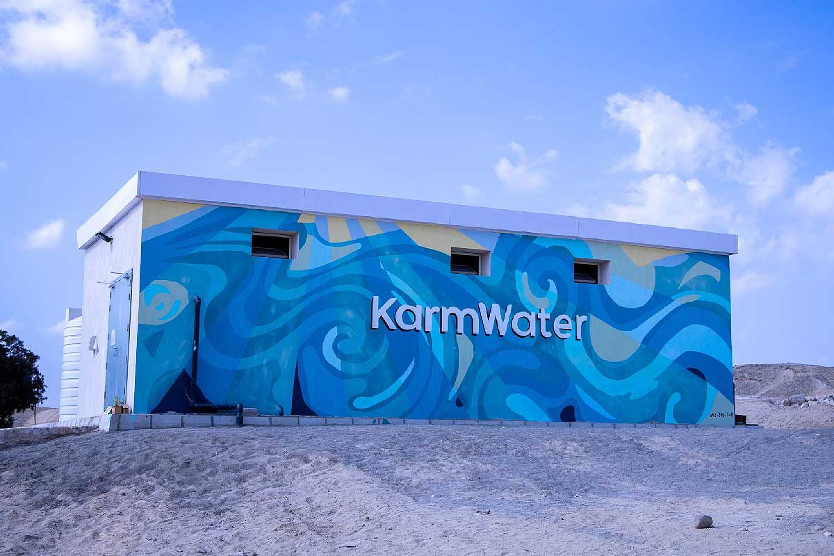 Première usine de dessalement d’eau alimentée à l’énergie solaire dans la région de Marsa Alam, en Égypte.