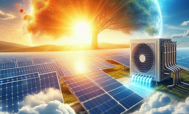 Concept d'une pompe à chaleur au CO2 à assistance solaire.