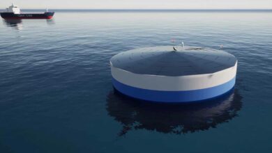 Le projet de structure flottante exploitant l'énergie thermique des mers pour produire de l'électricité.