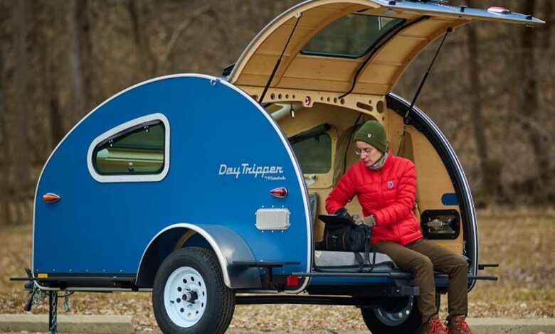 Le dernier modèle de caravane teardrop de chez Vistabule, la Daytripper.