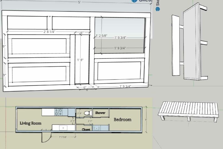 Les plans de la maison.