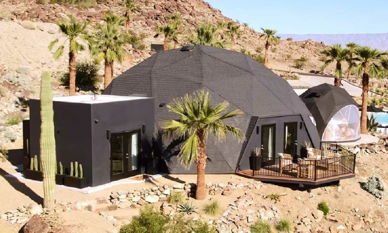 Une maison géodésique à louer en Californie.