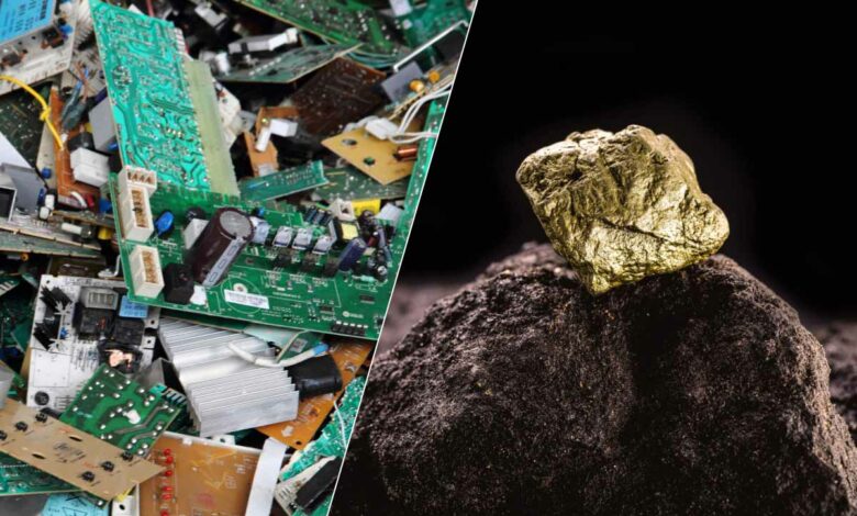 Recycler l'or des déchets électroniques.